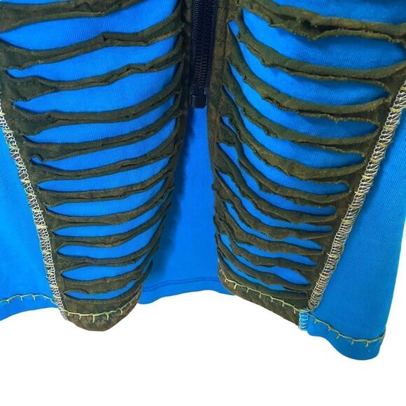 Mermaid Underwater Sea Embroidered Jacket Dress Sz L - Picture 11 of 12